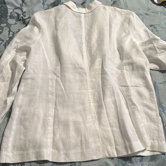 Eileen Fisher Organic Linen White Jacket - Picture 9 of 12